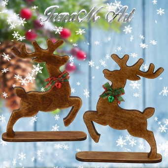 Ръчно изработени изделия от дърво Коледа и Нова година  Ръчно изработени изделия от дърво Сувенир Еленът Рудолф